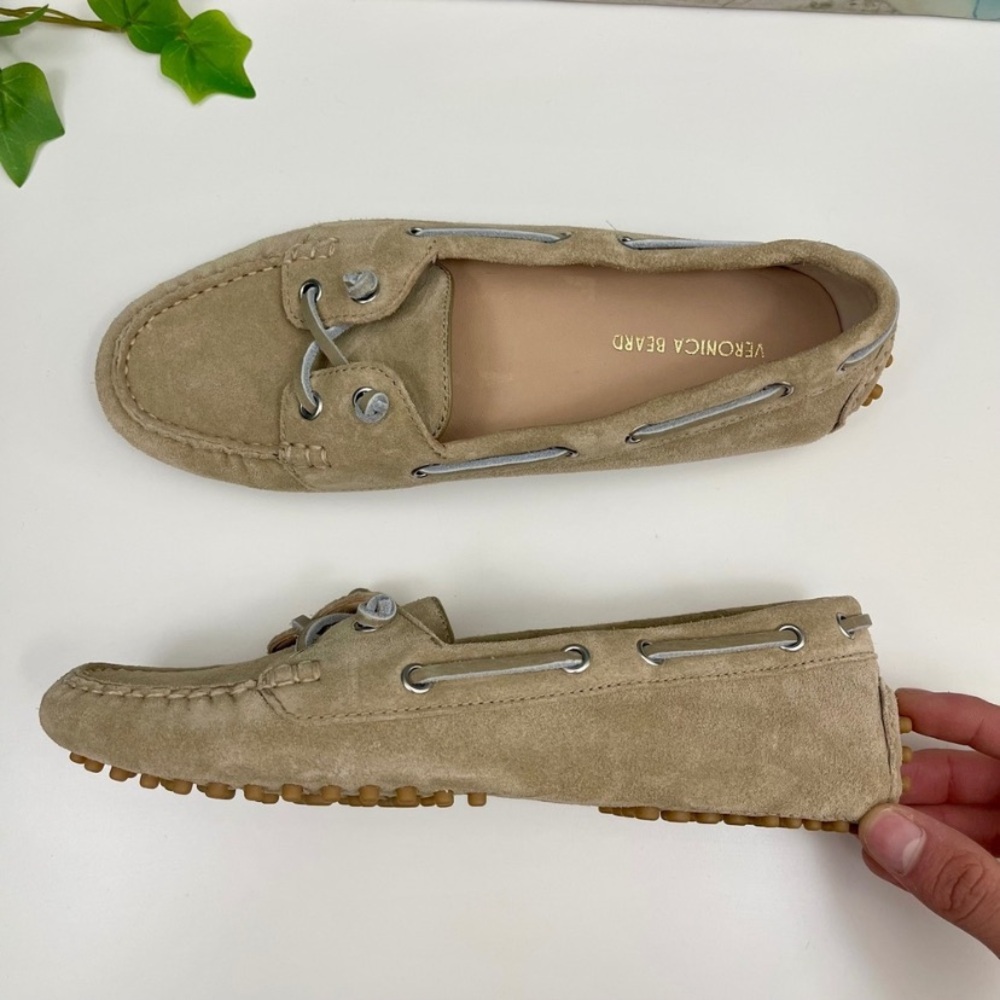 New Veronica Beard Jia Boater Flats in Sand Size 6 - Picture 8 of 14
